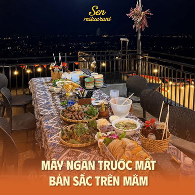 Nhà hàng Sen Tam Đảo – nằm ngay khu cổng trời nổi tiếng, view thoáng, săn mây cực đẹp. Chuyên lẩu, nướng, đặc sản núi rừng, phù hợp gia đình, nhóm bạn và khách đoàn. 0866913966