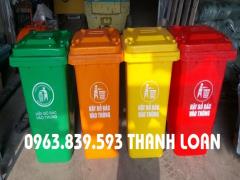 Thùng rác 120L - thùng rác 240L nhựa HDPE giá sỉ./ 0963.839.593