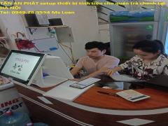Thanh lý cho quán Trà chanh ở Bắc Ninh full bộ máy tính tiền cảm ứng giá rẻ