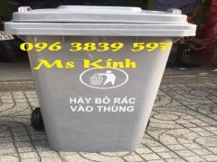 Giảm giá thùng rác 120 lít màu xám, thùng rác công cộng 120 lít - 096 3839 597 Ms Kính