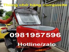 Thùng chở hàng composite dùng để chở hàng, ship hàng sau xe máy