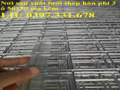 Lưới thép hàn phi 3 ô 50x50 mạ kẽm