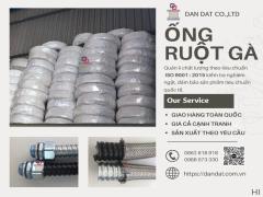 Ống Ruột Gà Lõi Thép Bọc Nhựa Bọc Lưới 304 Chính Hãng CHẤT LƯỢNG CAO