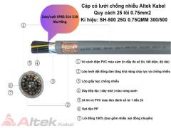 Cáp điều khiển 25G 0.75QMM có lưới