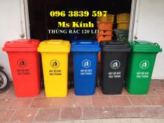 Thùng rác nhựa 120 lít, thùng rác công cộng chất lượng giá sỉ - 096 3839 597 Ms Kính