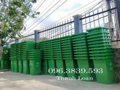 Bán thùng rác công cộng 120lit màu xanh giá tốt tại quận 9 / Gọi 0963.839.593 Ms.Loan
