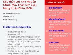 Nhớt 10 - Dầu thủy lực dùng cho Máy Ép Nhựa, Máy Chấn Kim Loại tại TPHCM.