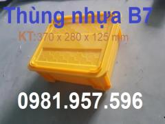 Thùng nhựa B7, khay nhựa có nắp, khay nhựa B7, thùng nhựa đựng linh kiện