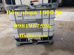 Thùng nhựa đựng hóa chất giá rẻ, bồn nhựa 1000 lít, thùng nhựa, bồn nhựa IBC 1000 lít, tank nhựa 1000 lít