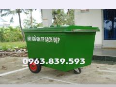 Xe đẩy rác 660L Composite, xe rác công cộng giá tốt. 0963.839.593 Ms.Loan