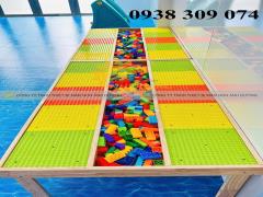 Bàn xếp lego trẻ em, bàn chơi lego cho bé , bàn lego xếp hình cho trẻ em