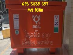 Thùng giữ lạnh Thái Lan 200 lít, thùng đá 200 lít trữ lạnh hải sản, bia, nước ngọt - 096 3839 597 Ms Kính