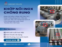 Khớp nối mềm inox 304 nối bích nối ren, ống chống rung inox