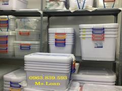 Thùng nhựa trong 90lit màu trắng đựng linh kiện, thực phẩm / 0963 839 593 Ms.LOAN