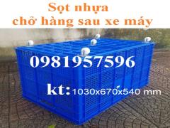 Sọt nhựa chở hàng sau xe máy dài 1m giá rẻ chất lượng cao