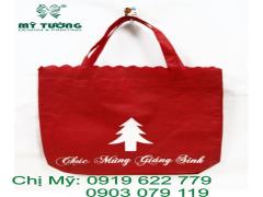 Túi vải đựng quà Giáng sinh