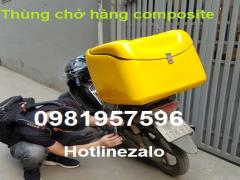 Thùng chở sau xe máy, Thùng chở hàng composite giá rẻ tại Hà Nộ