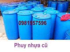 Thùng phuy nhựa, thùng phi nhựa 200l cũ, thùng phi nhựa 220l