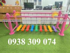 Xích đu thuyền rồng mầm non, bập bênh ghế gấu mầm non, thang leo mầm non, cầu thăng bằng mầm non