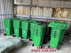 Bán thùng rác công cộng 120lit màu xanh giá tốt tại quận 9 / Gọi 0963.839.593 Ms.Loan
