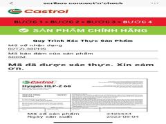 Mua bán Nhớt 10, Dầu thủy lực Castrol cho xe nâng, xe cơ giới chính hãng tại quận 12, TPHCM.