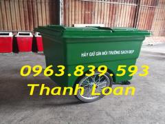 Xe đẩy rác 660L Composite, xe rác công cộng giá tốt. 0963.839.593 Ms.Loan