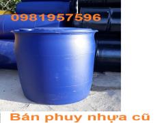 Làm bè bằng thùng phuy, thùng phuy nhựa, thung phuy nhựa 200 lít, thùng phi nhựa cũ giá rẻ, thiết kế bè nổi