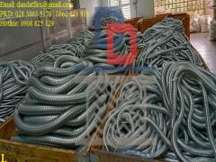 Ống thép mềm luồn dây điện bọc nhựa bọc lưới inox 304, ống ruột gà inox