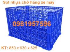 Sọt nhựa làm giỏ đựng hàng shipper, nhựa nguyên sinh