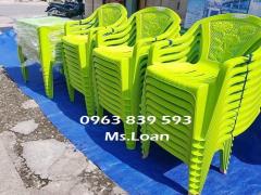 Ghế nhựa 2 màu có dựa lớn, ghế bành ngồi quán nhậu sỉ giá tốt / 0963 839 593 Ms.Loan