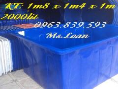 Bán thùng nhựa 300lit, 500lit, 1000lit nuôi cá cảnh rẻ./ 0963.839.593 Ms.Loan