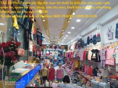 Lắp đặt cho shop quần áo ở Kiên Giang full bộ thiết bị dùng trong tính tiền với máy Pos F1900 viền cam