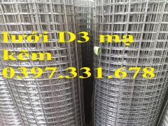 Lưới thép hàn phi 3 ô 50x50 mạ kẽm