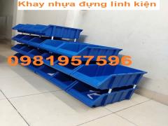 Khay nhựa đựng linh kiện phụ tùng, kệ dụng cụ đựng bulong ốc vít