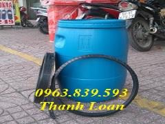 Bán thùng phuy nhựa 50L đựng nước, hóa chất công nghiệp./ Lhe 0963.839.593 Ms.Loan